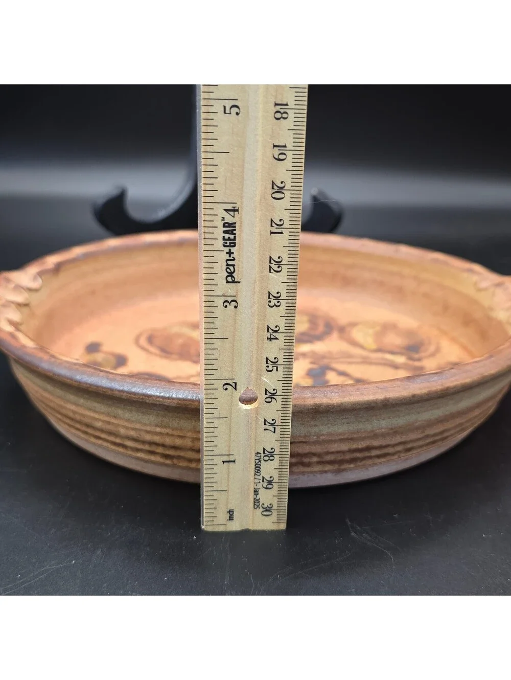 Vintage Marvin Bartel 1980 Signed Studio Art Pottery Dish Pie Baker 10/20